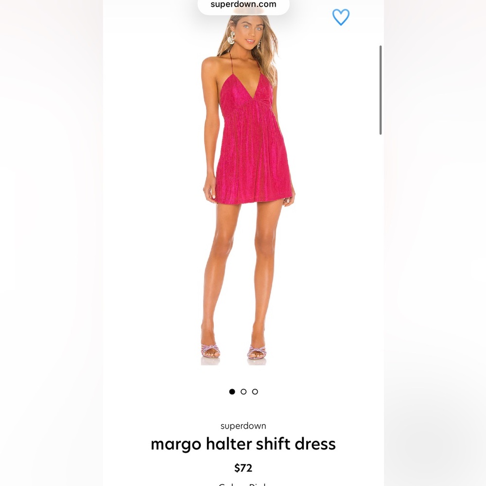 superdown Bright Pink Halter Mini Dress - Picture 5 of 6